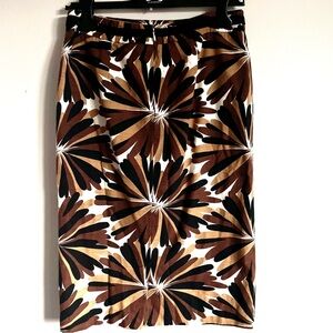 Boden Graphic Floral Midi Pencil Skirt Size 8L EUC